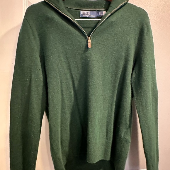 RALPH LAUREN Green Men's quarter zip - Picture 1 of 3